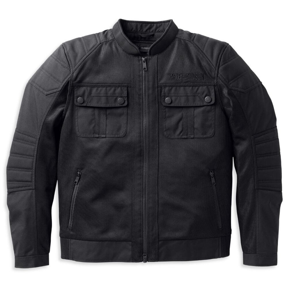 Harley Davidson Mens Varsity Jacket Black Leather Sleeves - XS / BLACK