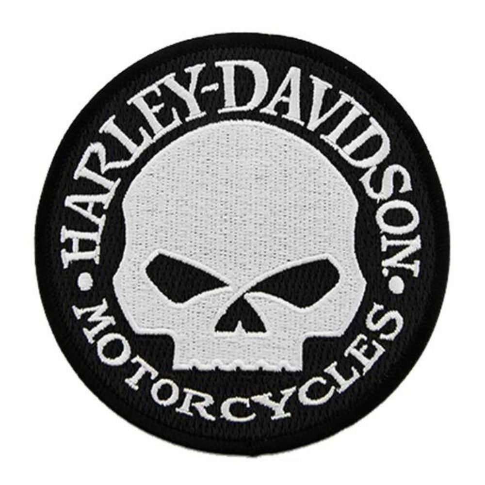 Harley-Davidson 3 inch Embroidered Orange Bar & Shield Logo Emblem Sew-On Patch