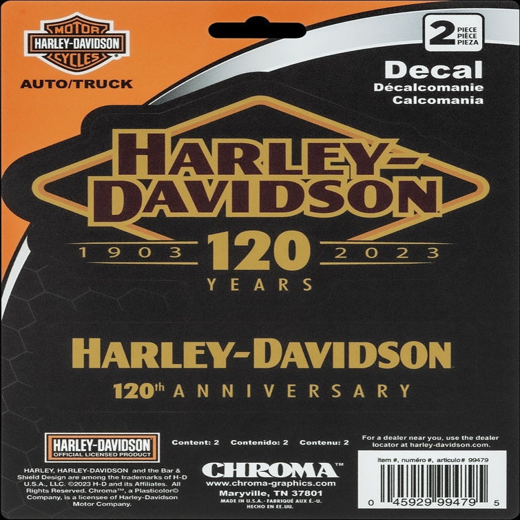 HarleyDavidson 120th Anniversary Logo Decal Maidstone HarleyDavidson